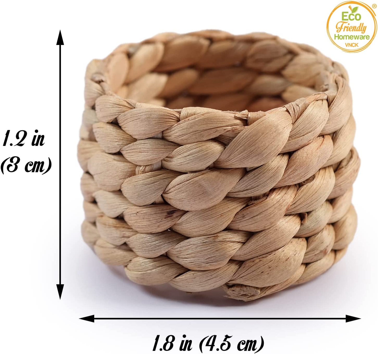 48 Pcs Water Hyacinth Boho Napkin Rings, Farmhouse Napkin Rings Set of 48