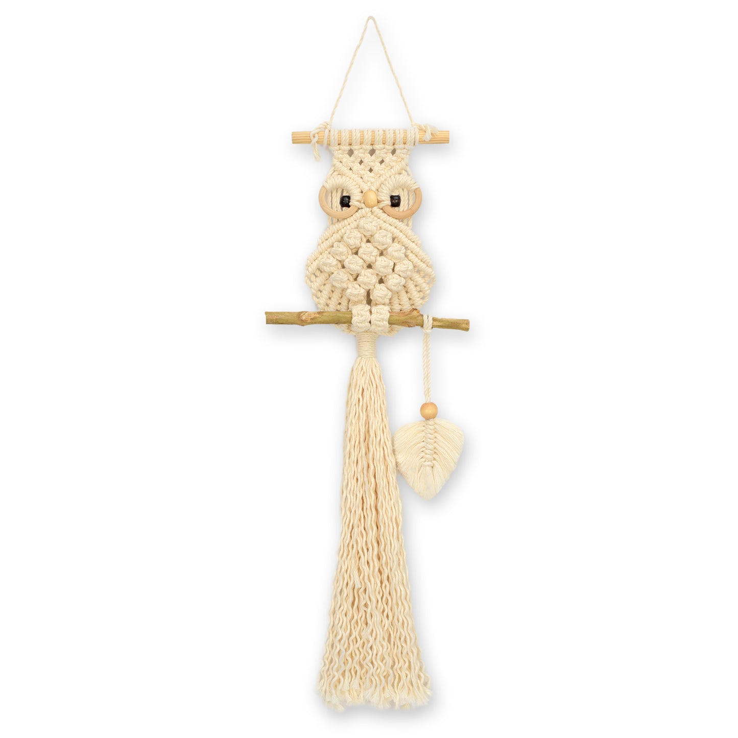 Macrame Owl Decor Office - Trang Trí Tường Hình Con Cú Bằng Macrame 10x26"