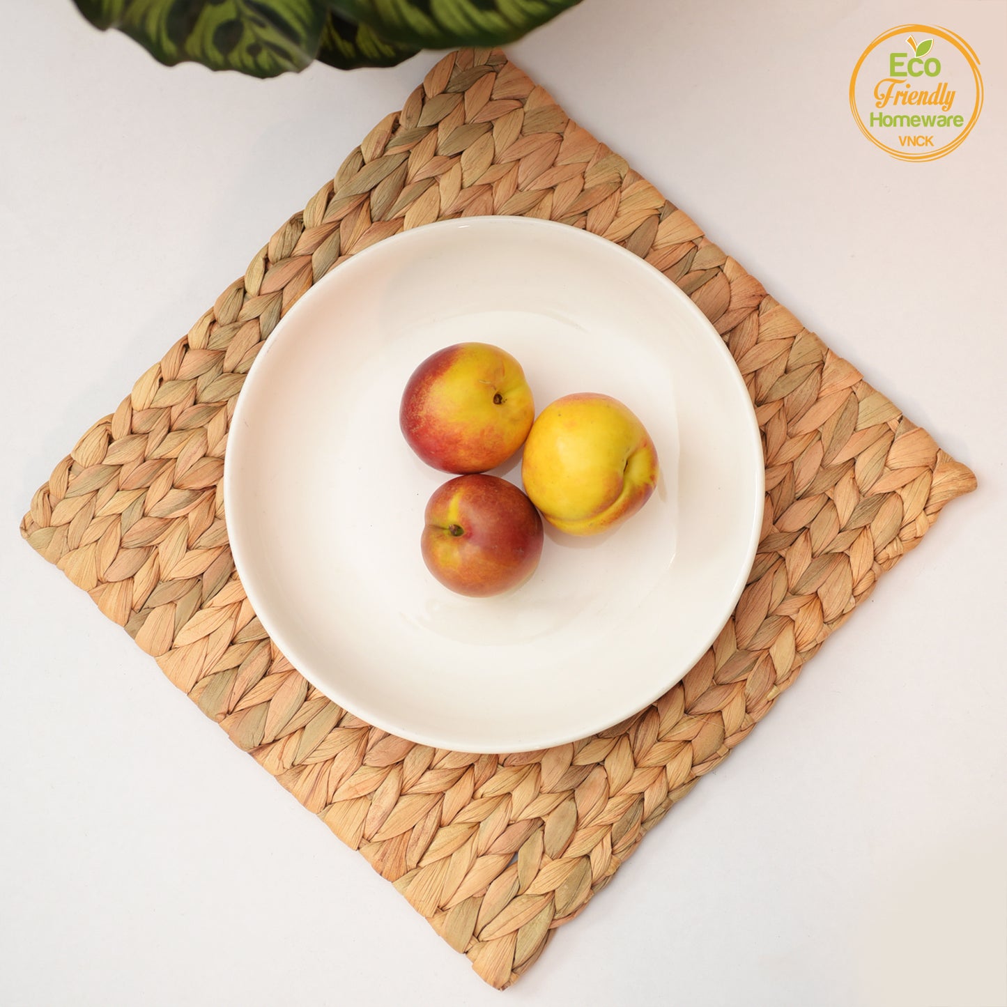 Square Placemats, Table Mats , Chargers for Dinner Plates, Place Mats Indoor, Wicker Placemats 12"