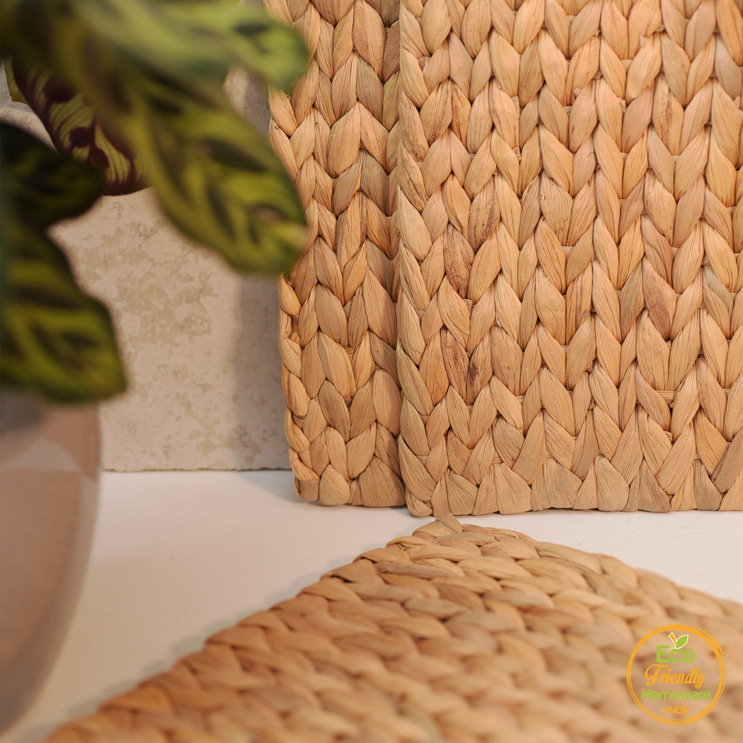 Square Placemats, Table Mats , Chargers for Dinner Plates, Place Mats Indoor, Wicker Placemats 12"