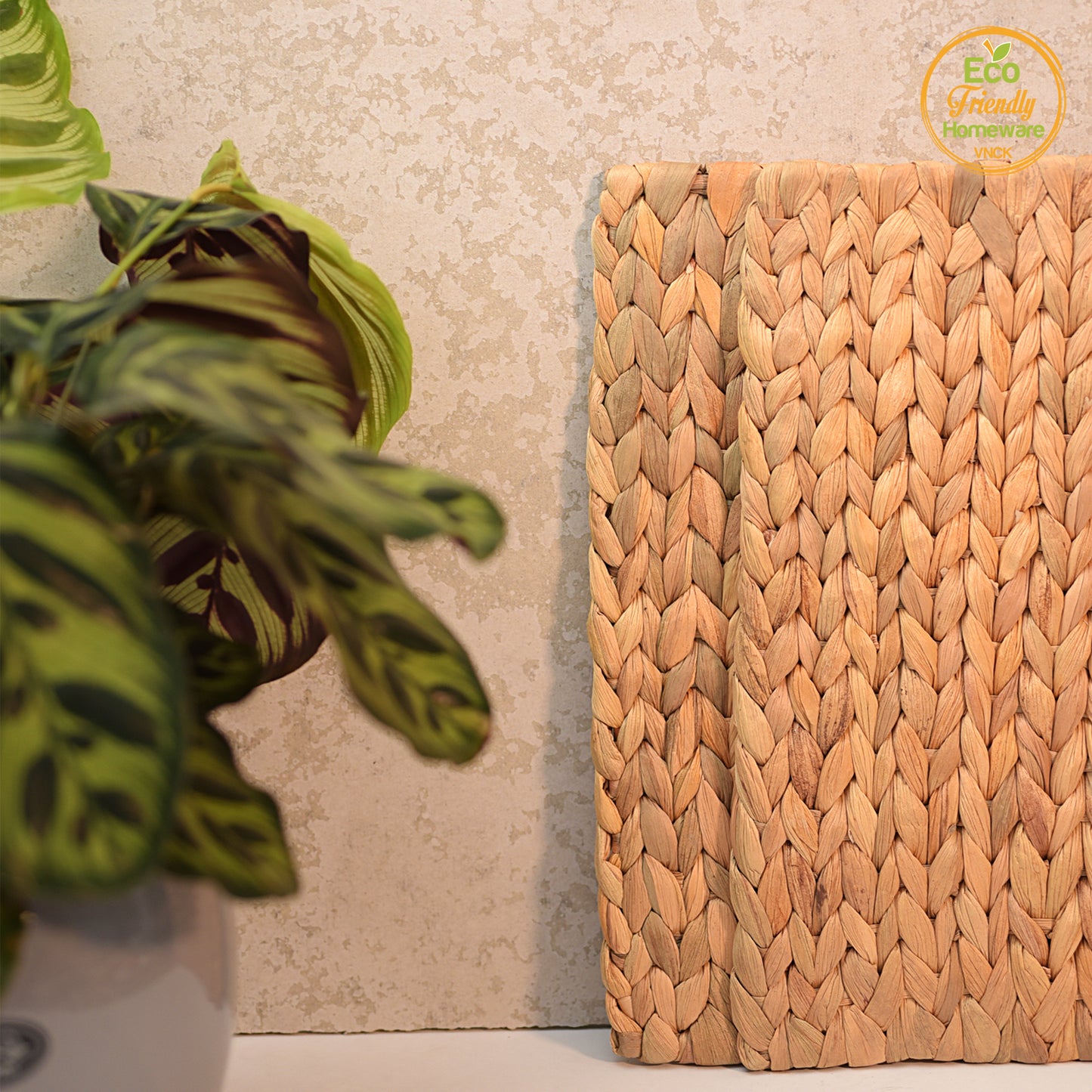 Square Placemats, Table Mats , Chargers for Dinner Plates, Place Mats Indoor, Wicker Placemats 12"