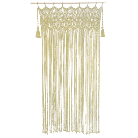 Macrame Beaded Curtains for Doorways, Door Window Curtains, Macromay Wall Decor, Macrame Curtain Panel, Macrame Door Curtains Boho Wedding Decor