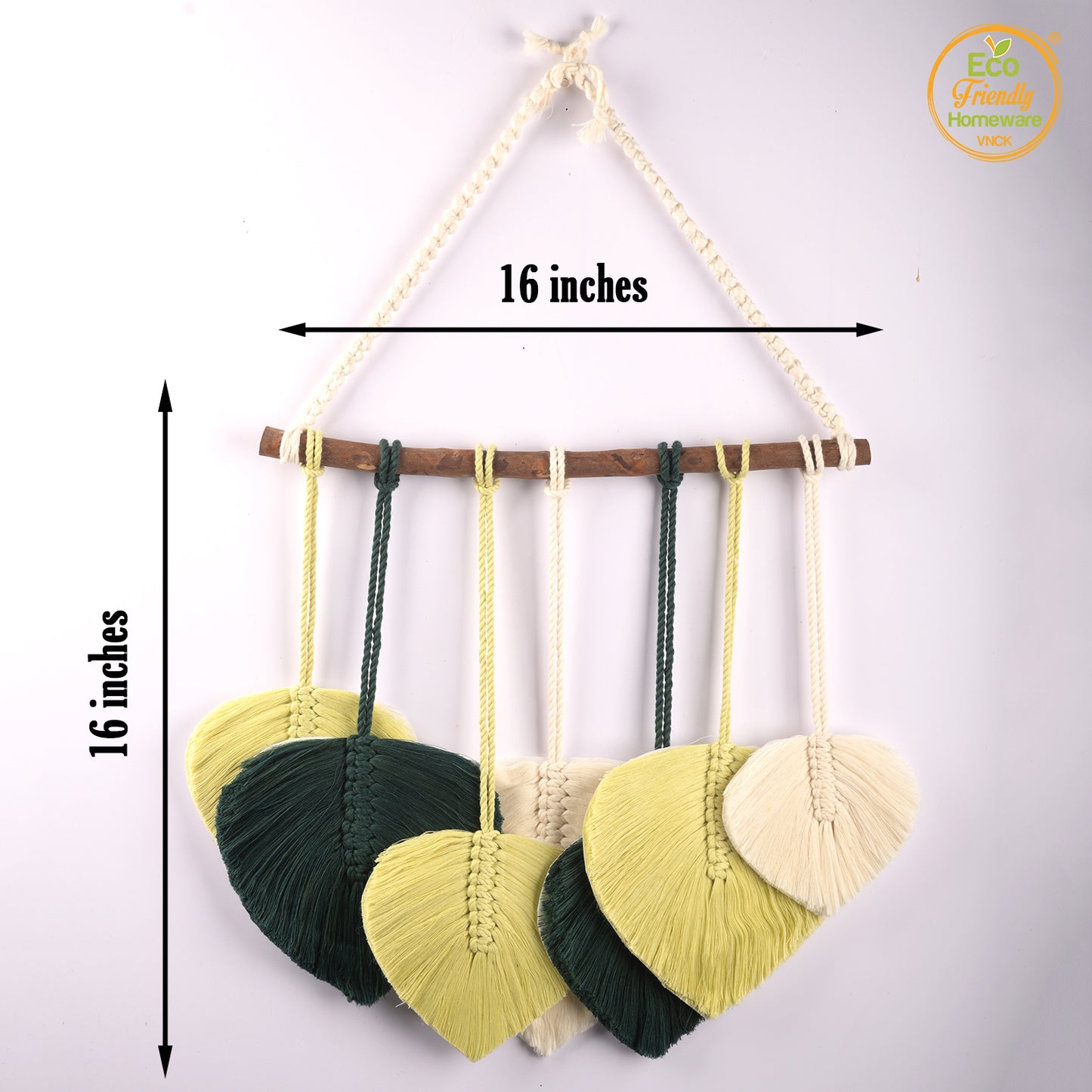 Leaves Macrame Wall Hanging Decor, Lucky Boho Wall Decor, Wall Decor Boho Chic Decor, Bohemian Decor